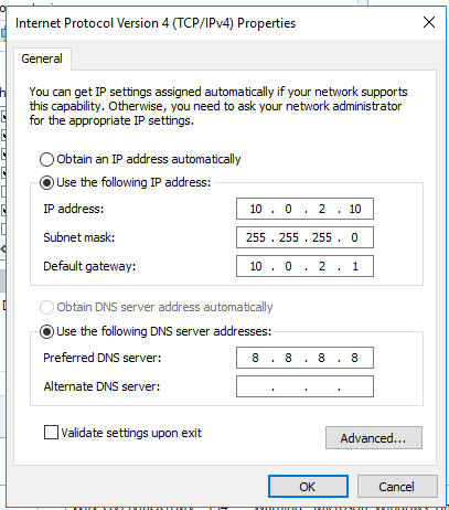 Configure IPv4